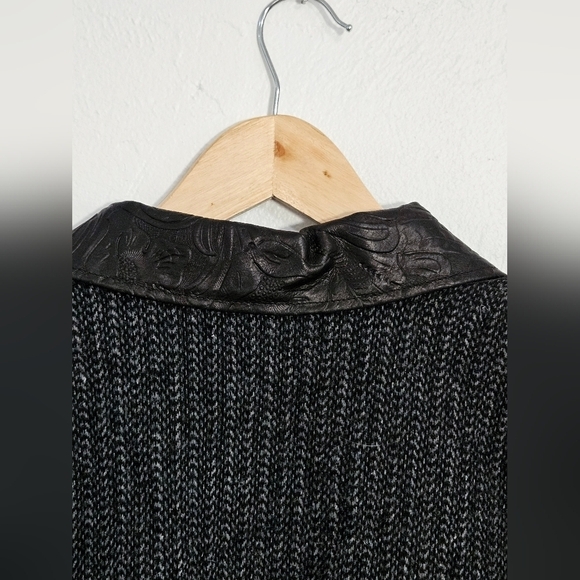 VTG NWT PIONEER WEAR Tooled Leather Wool Duster Jacket Overcoat - Picture 12 of 13